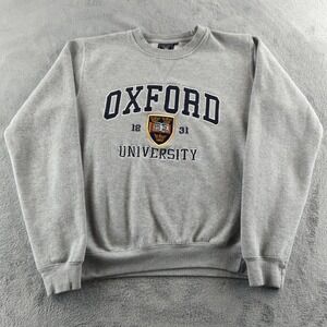 Oxford University Sweatshirt Mens Small Gray Crewneck Pullover Official Logo
